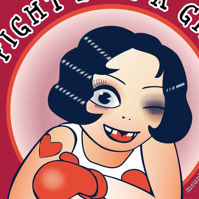 Fight like a girl feminist classic t shirt