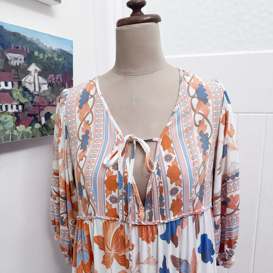 sz 14 floral maxi dress