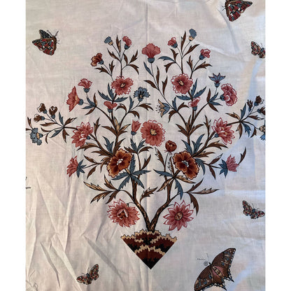 Floral butterfly print fabric