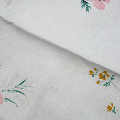 Yellow bordered floral tablecloth