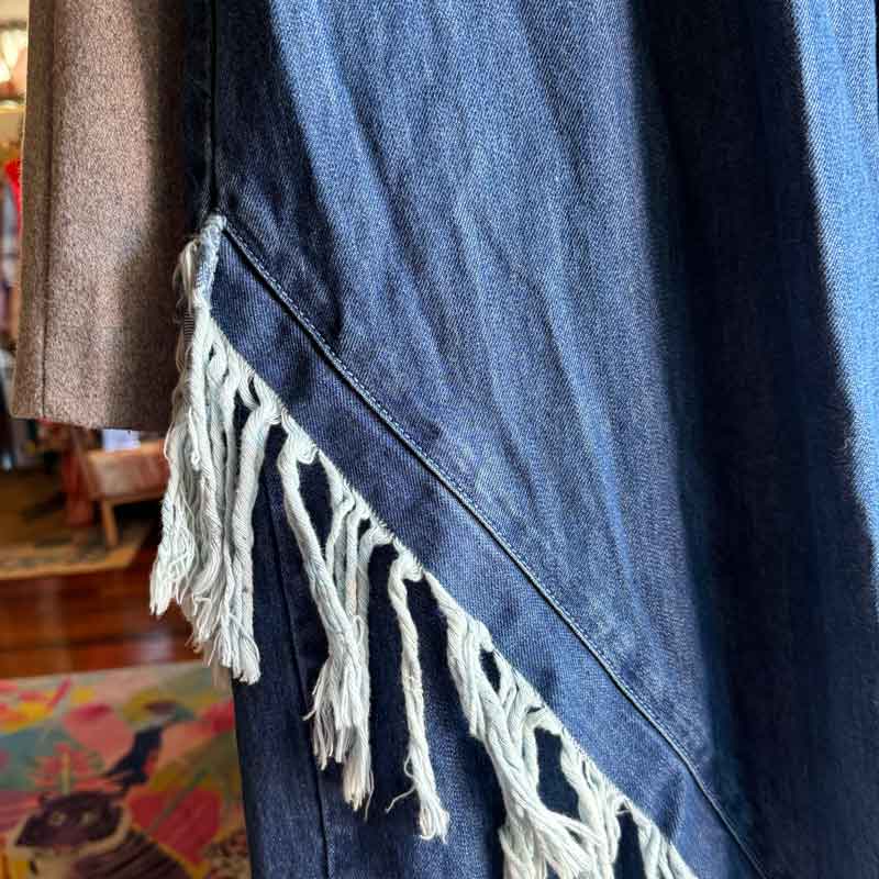 sz 18+ wide leg fringed jeans