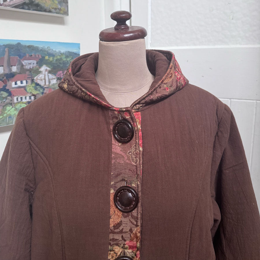 Long brown funky coat