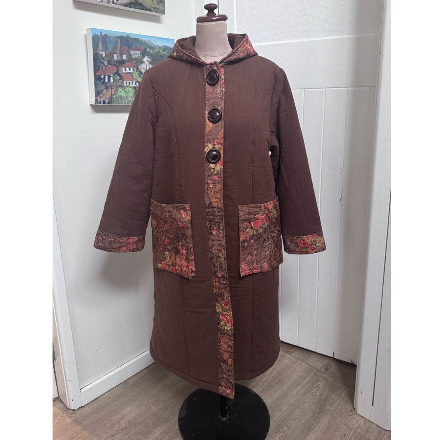 Long brown funky coat