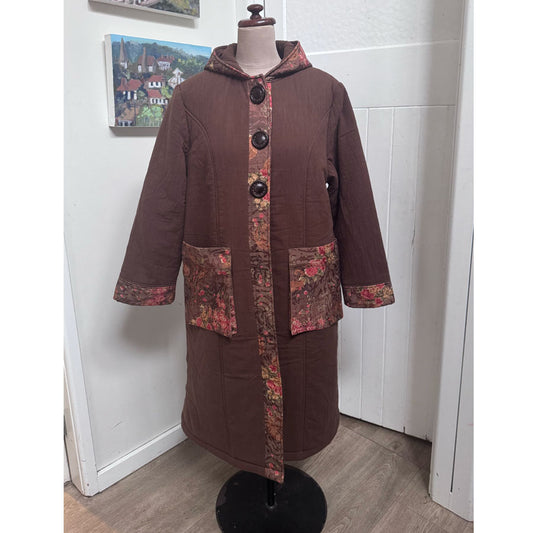 Long brown funky coat