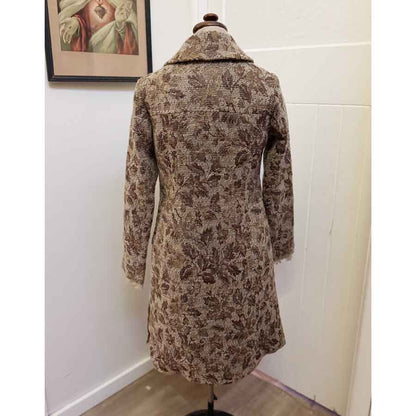 sz S-M sparkly brocade upholstery coat