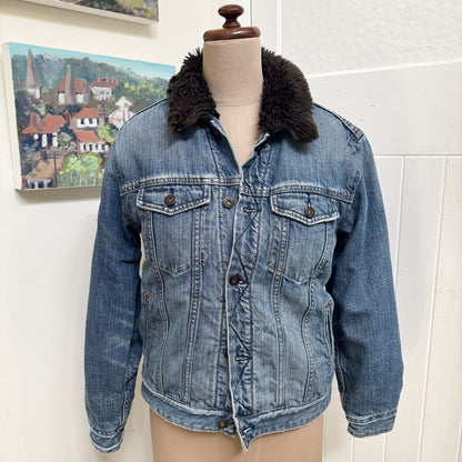 sz 14-16 XXL sherpa denim jacket