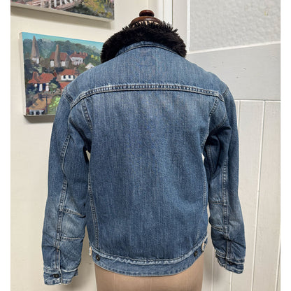 sz 14-16 XXL sherpa denim jacket