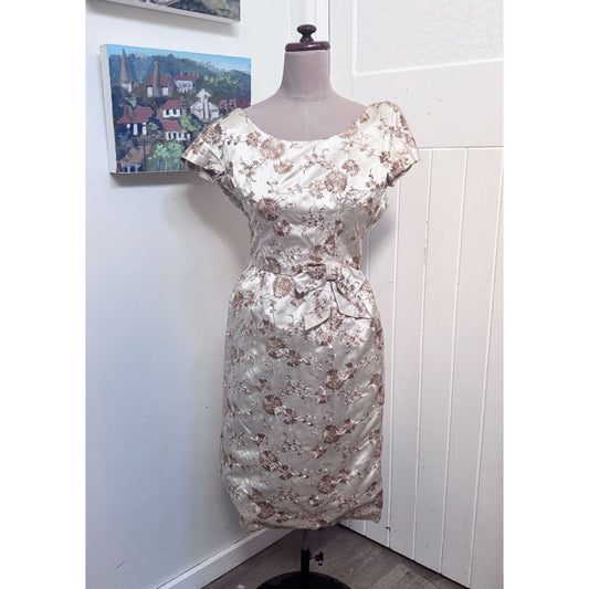 sz S vintage gold dress