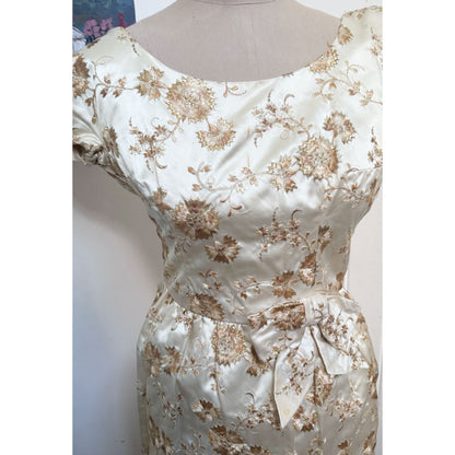 sz S vintage gold dress