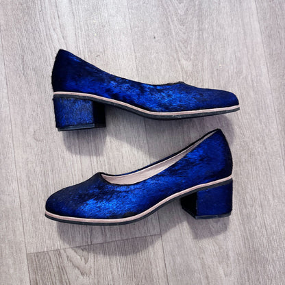 sz 38 Gorman blue fur shoes