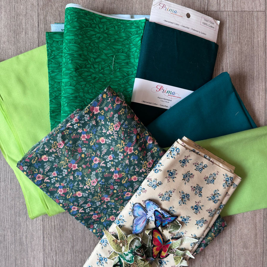 Bulk fabric pack 4 green goddess