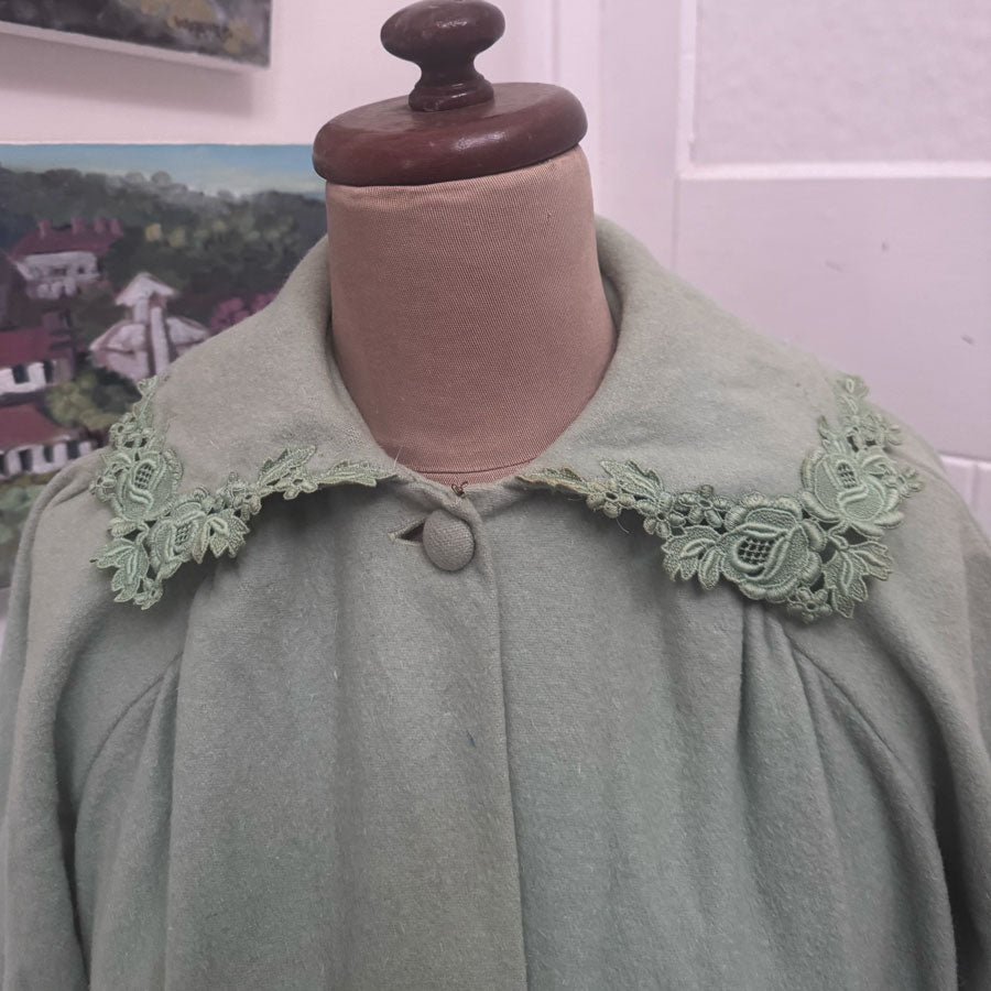 Mint green vintage dressing gown