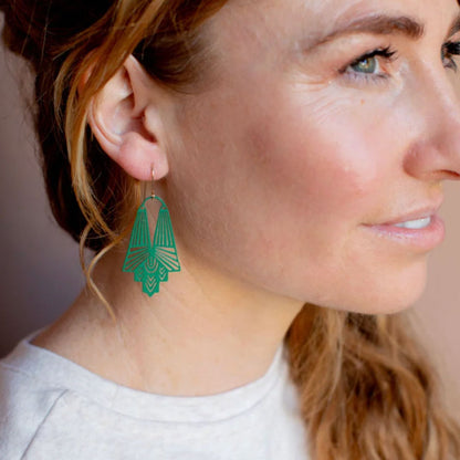 Green Goddess earrings
