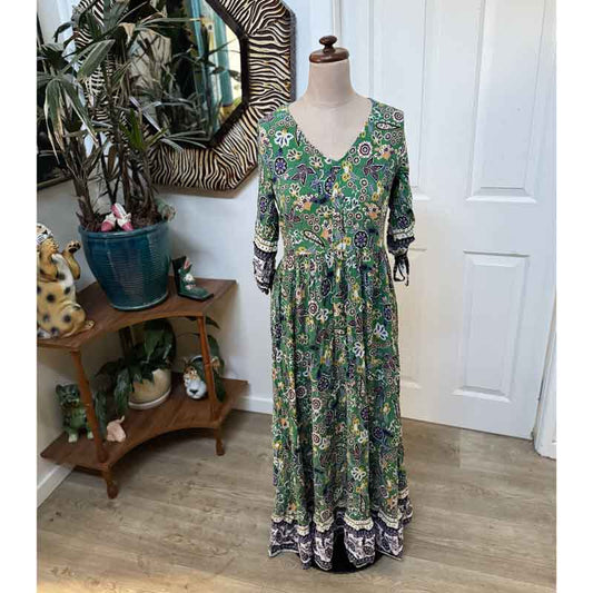 sz 12 Green flowy maxi dress