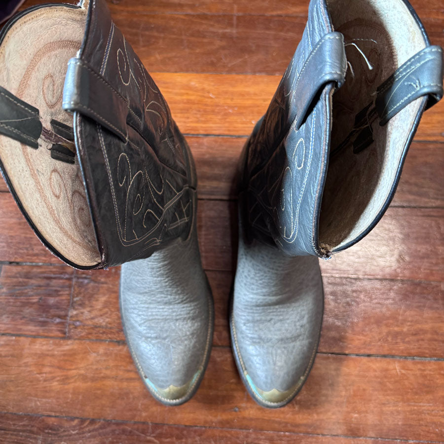 Grey cowboy boots sz 11