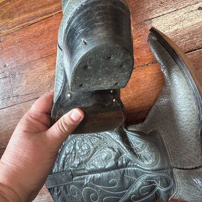Grey cowboy boots sz 11