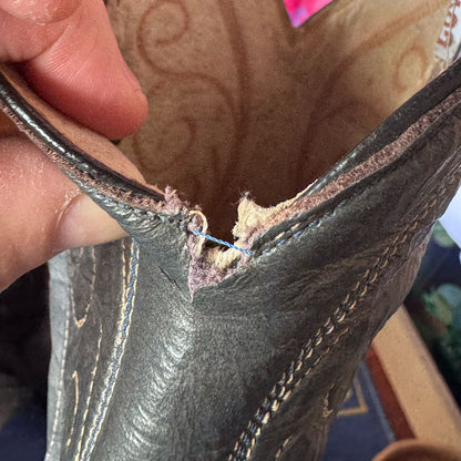 Grey cowboy boots sz 11
