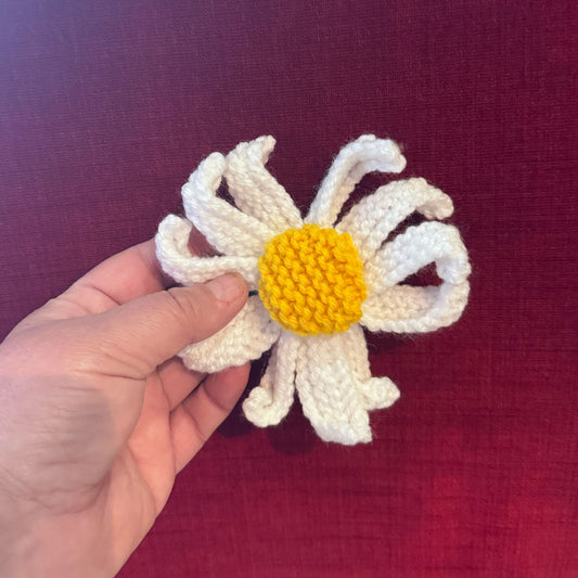 Funky knitted hair clips