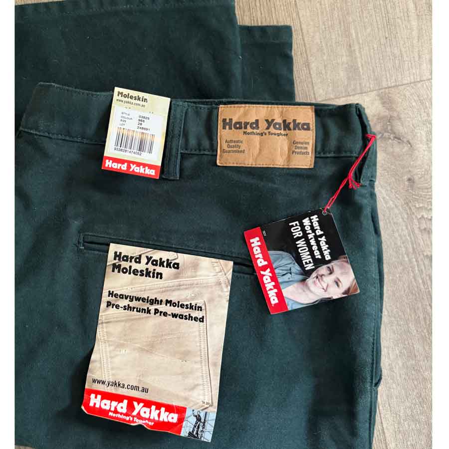 sz 28 NEW Hard Yakka moleskin pants