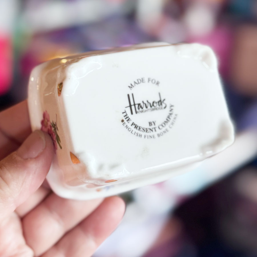 Little Harrods floral trinket tray