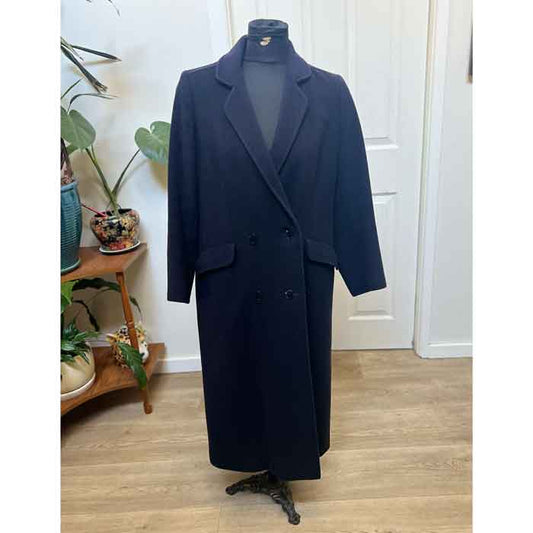 sz 14 Harvey Nichols navy cashmere coat