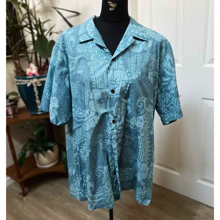 sz 2XL Hawaiian RJC blue shirt