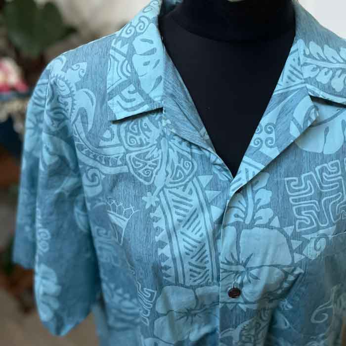 sz 2XL Hawaiian RJC blue shirt