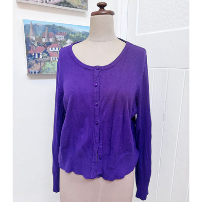 sz 22 4XL purple Hell Bunny cardigan