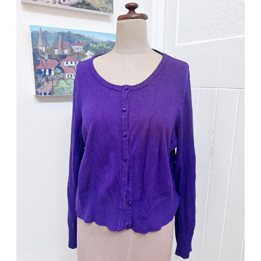 sz 22 4XL purple Hell Bunny cardigan