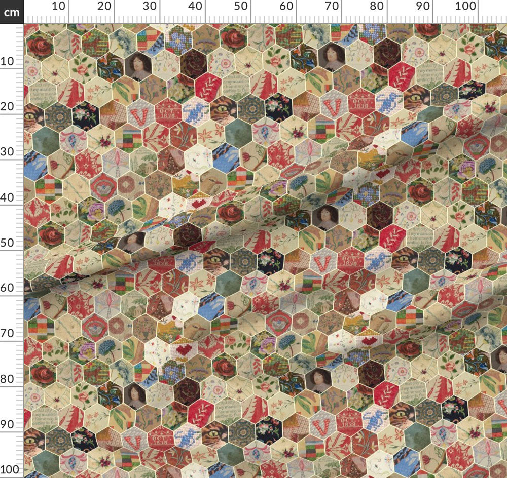 Fabric : Hexagon Fabric Sampler (large)