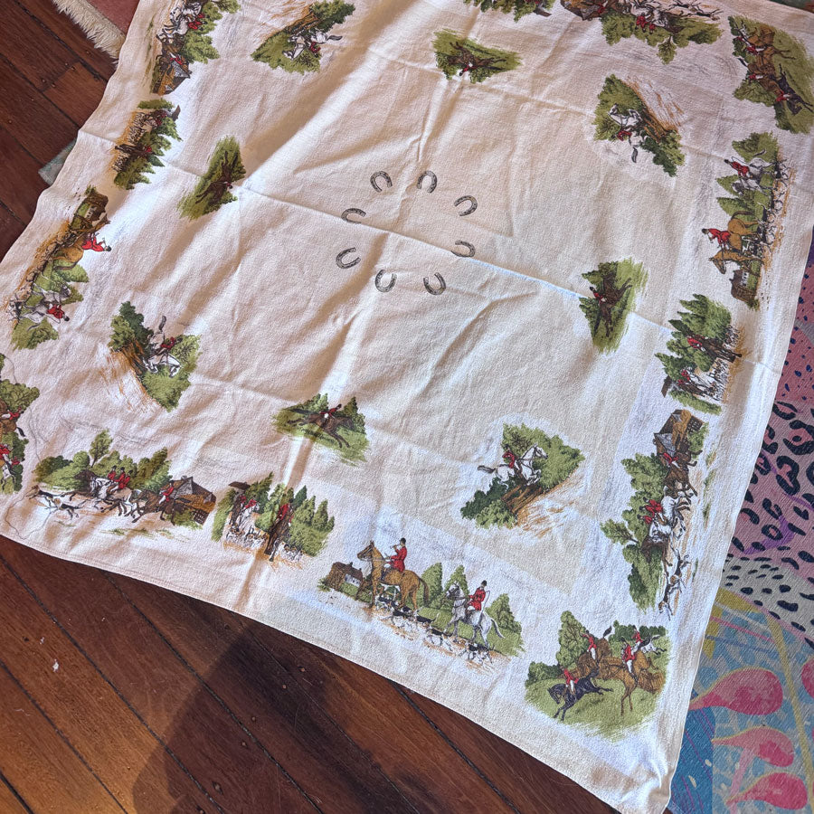 Horses and hounds tablecloth