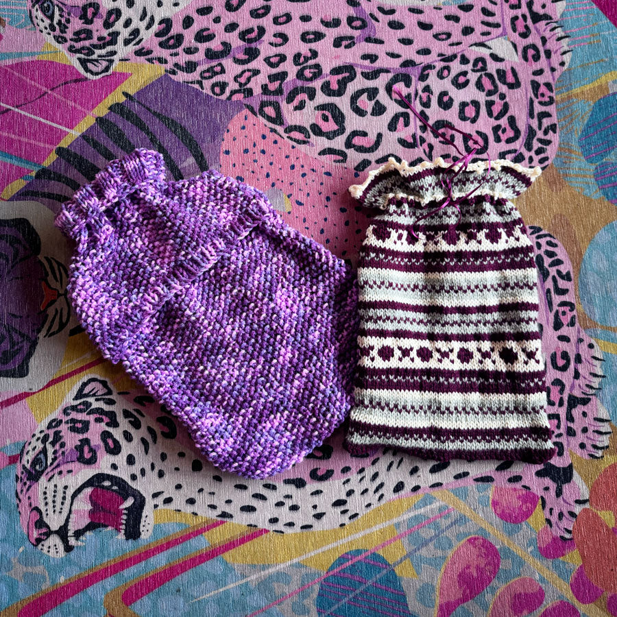 Knitted hot water bottles