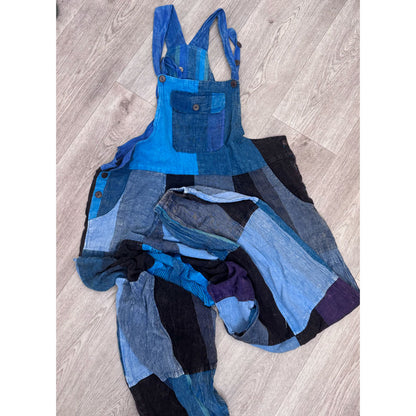 sz M-L Incantations patchwork overalls