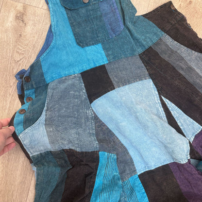 sz M-L Incantations patchwork overalls