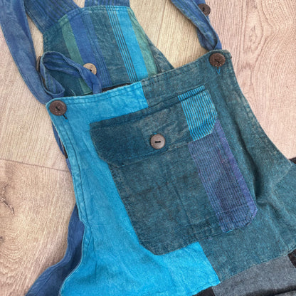 sz M-L Incantations patchwork overalls