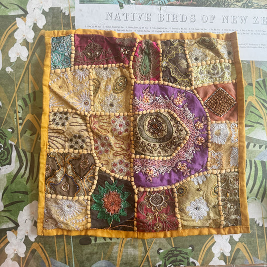 Embroidered indian cushion cover