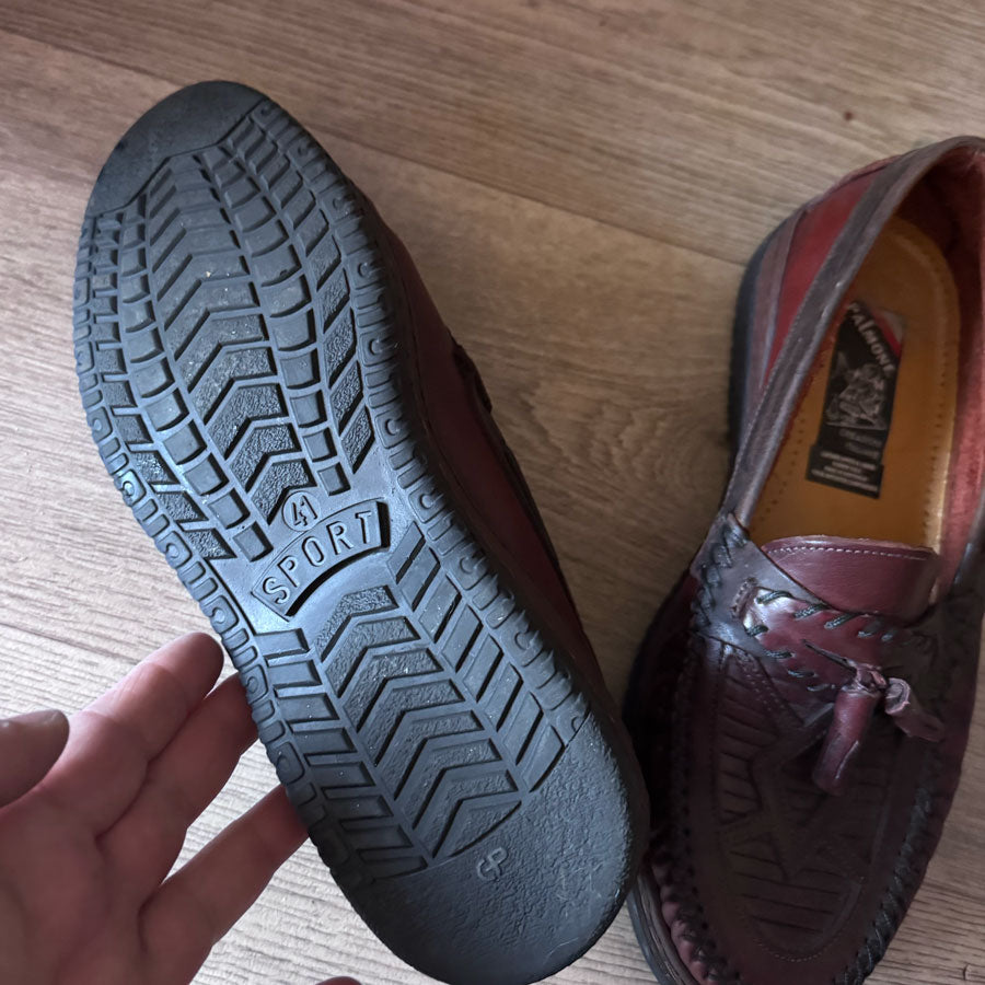 sz 41 Italian leather loafers