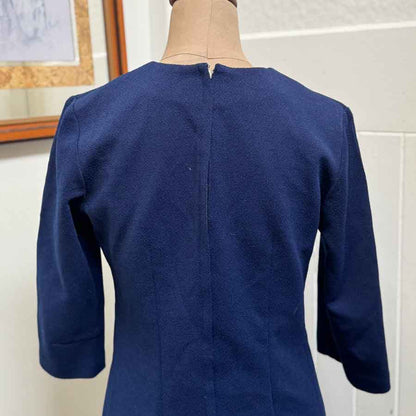 sz M royal blue mod shift dress