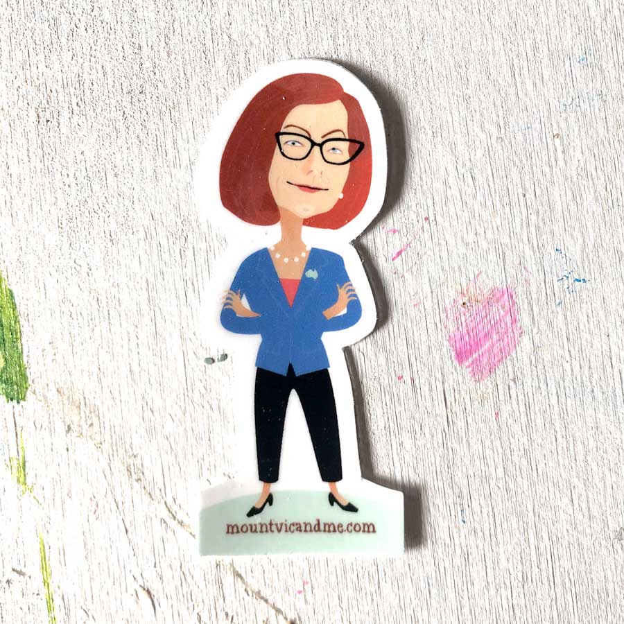 Julia Gillard die cut sticker