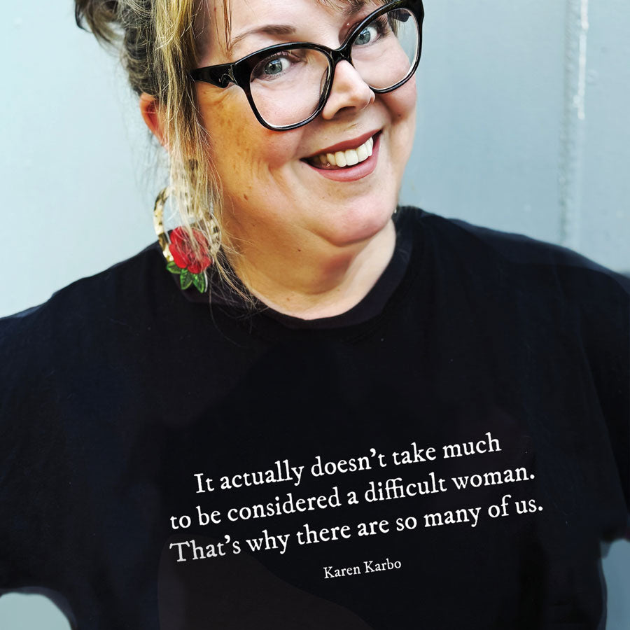 Difficult woman classic cotton t shirt