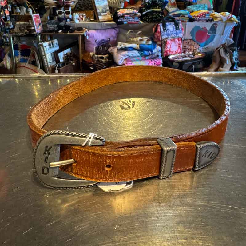 Kids leather western belt