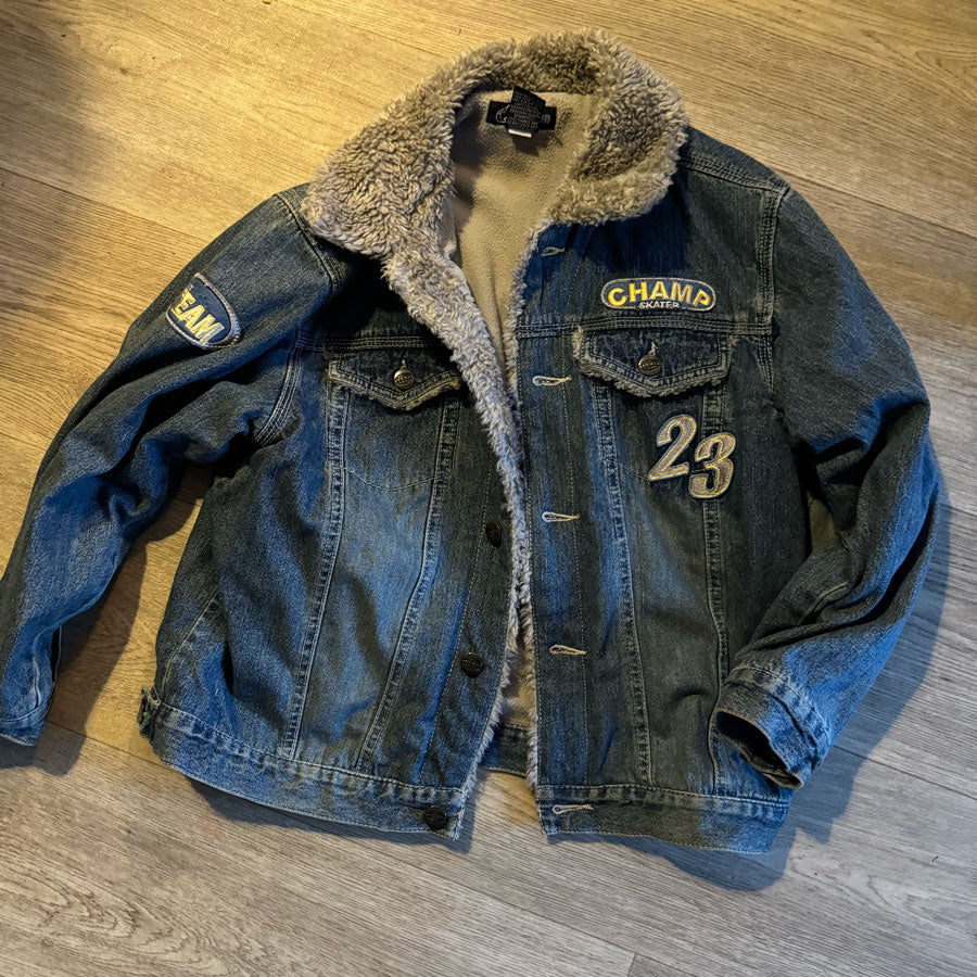 sz 11 tween denim sherpa jacket