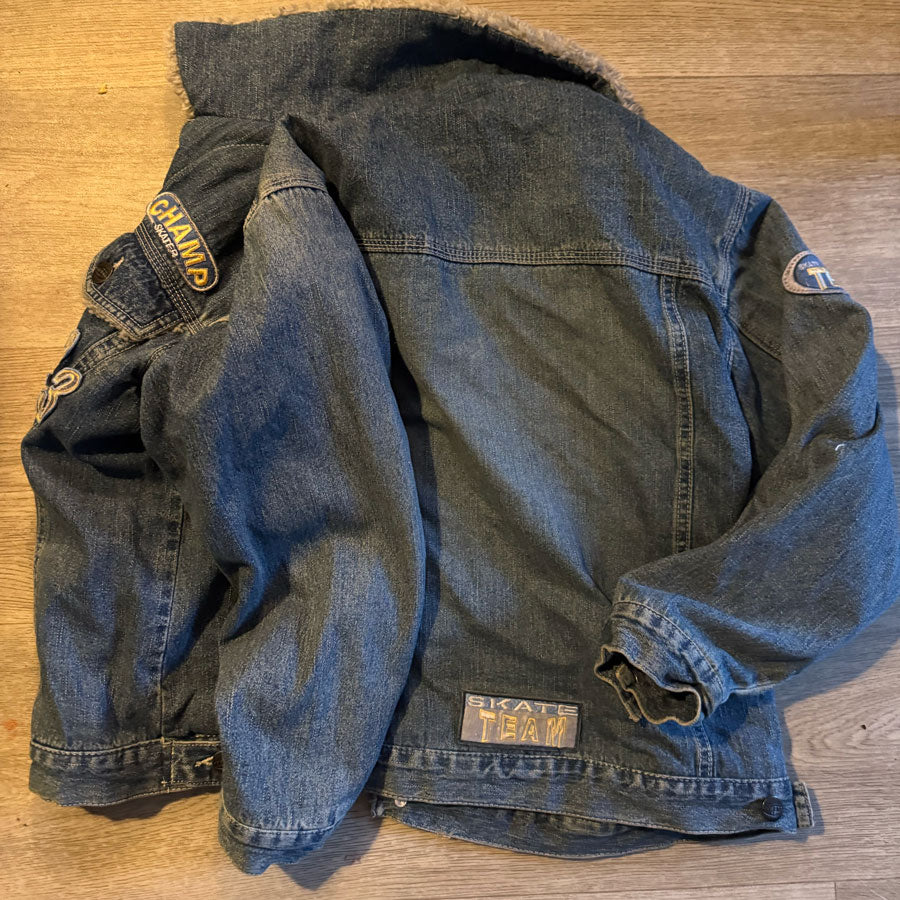 sz 11 tween denim sherpa jacket