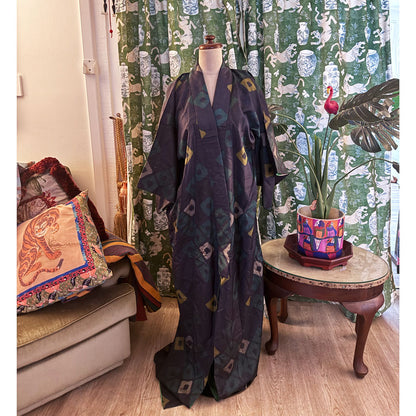 Kimono navy diamond