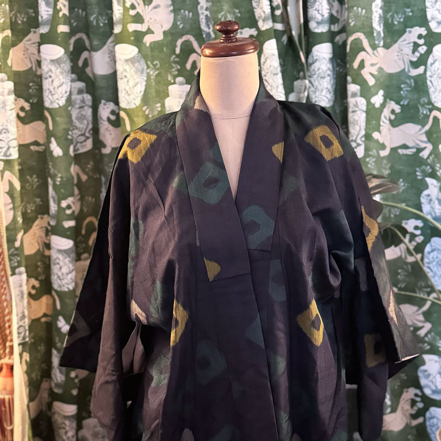 Kimono navy diamond