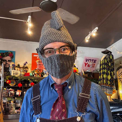 Crochet Knights Helmet beanies