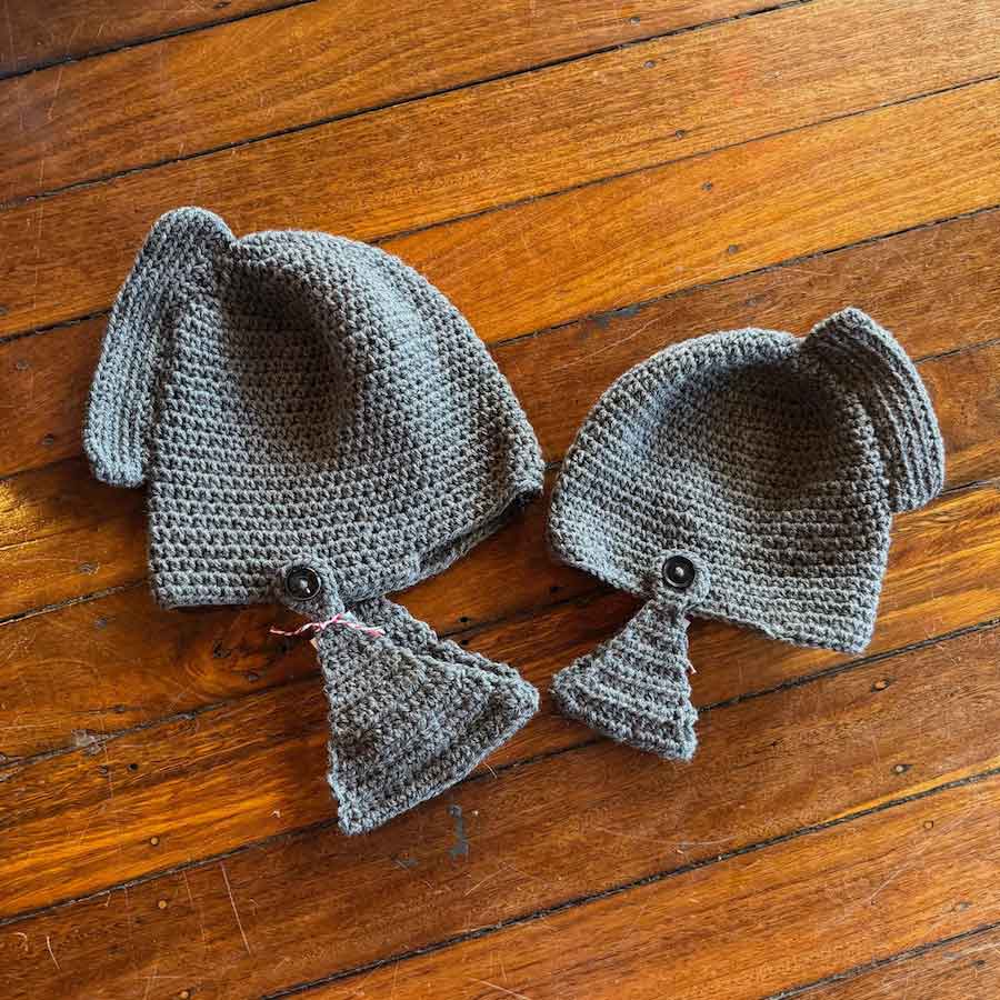 Crochet Knights Helmet beanies