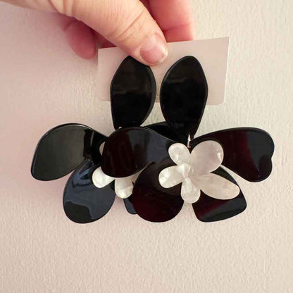 Super large flower earrings