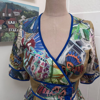 sz 10 Leona Edmiston butterfly dress