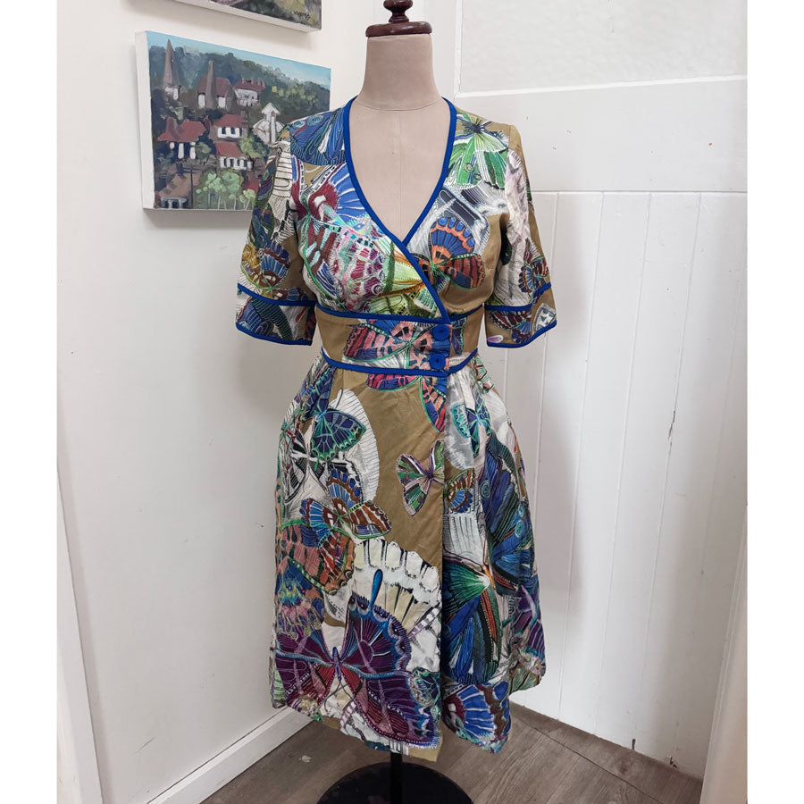 sz 10 Leona Edmiston butterfly dress
